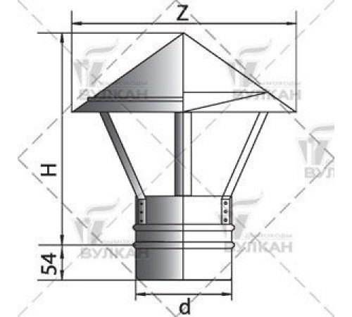 Зонт d=80 мм.