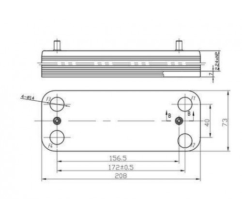 Теплообменник ГВС 17B2071000 подходит для BAXI Eco, Duo-tec, Fourtech / WESTEN 5686660 10 пл