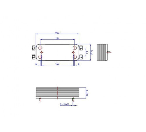 Теплообменник ГВС ARISTON 17B1901644 16пл