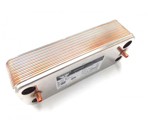 Теплообменник ГВС 17B2071606 (производитель-ZILMET) подходит для ARISTON 998483/PROTHERM 002011960