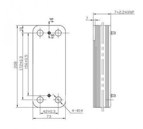 Теплообменник ГВС 20 пл BAXI 5689930