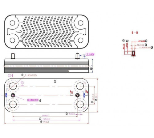 Теплообменник ГВС 17B1901800 ARISTON 995945\FONDITAL\NOVA FLORIDA\VIESSMANN WH1B 7825534 18 пл