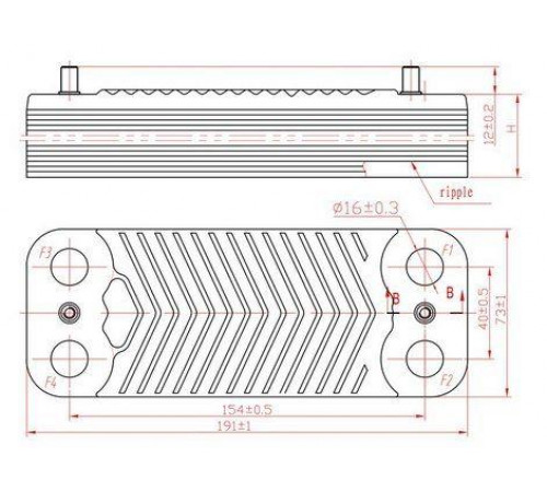 Теплообменник ГВС VIESSMANN 7928747 / IMMERGAS 1.022221 16 пл.