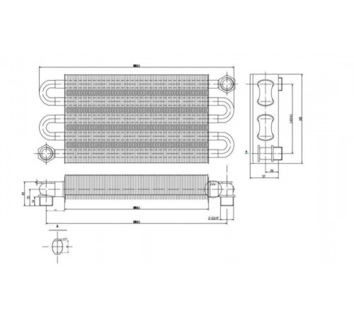 Теплообменник первичный подходит для VIESSMANN Vitopend WH1B WH1D 24кВт 7825510